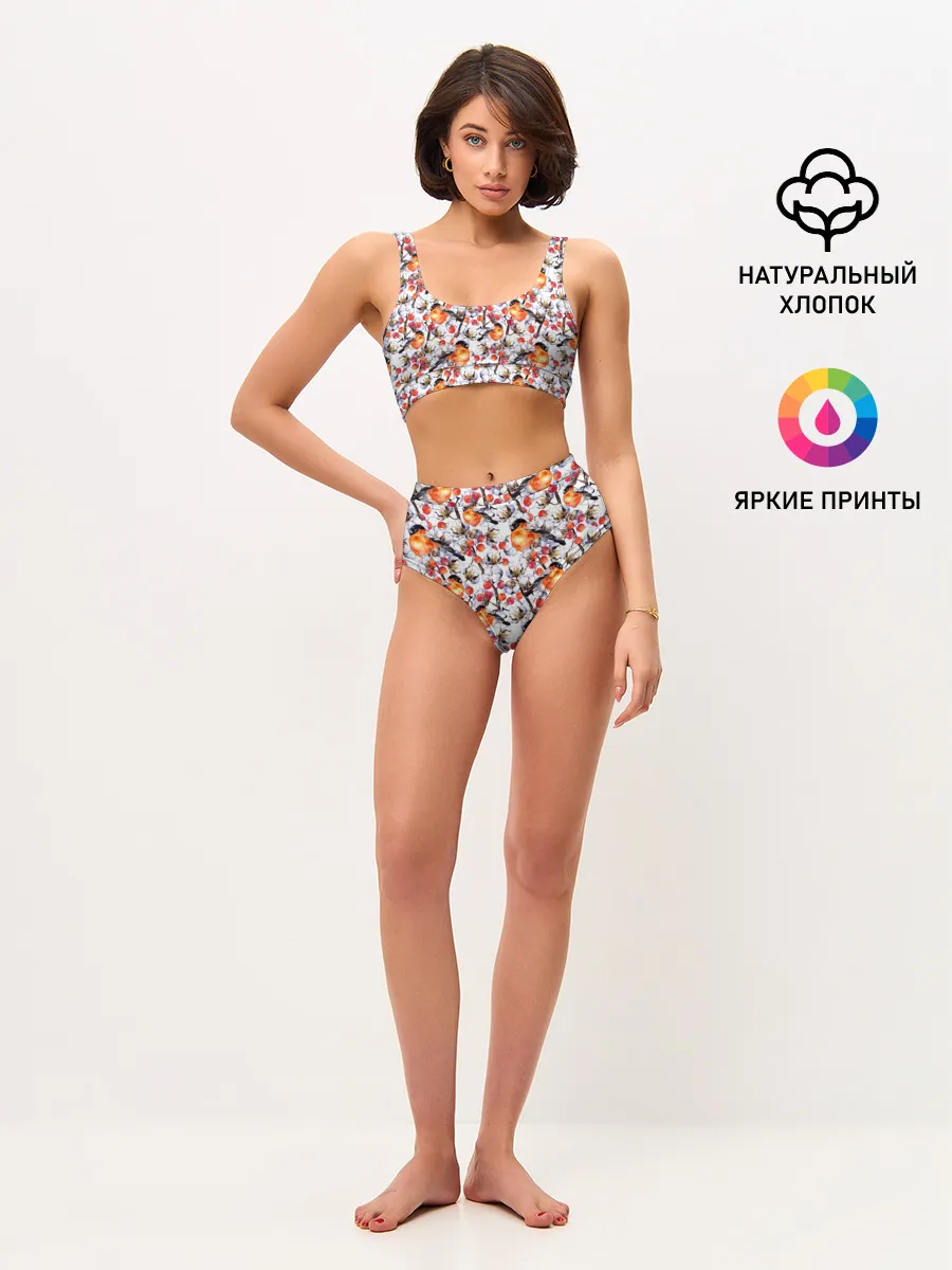 Женские топ и трусы / Снегири