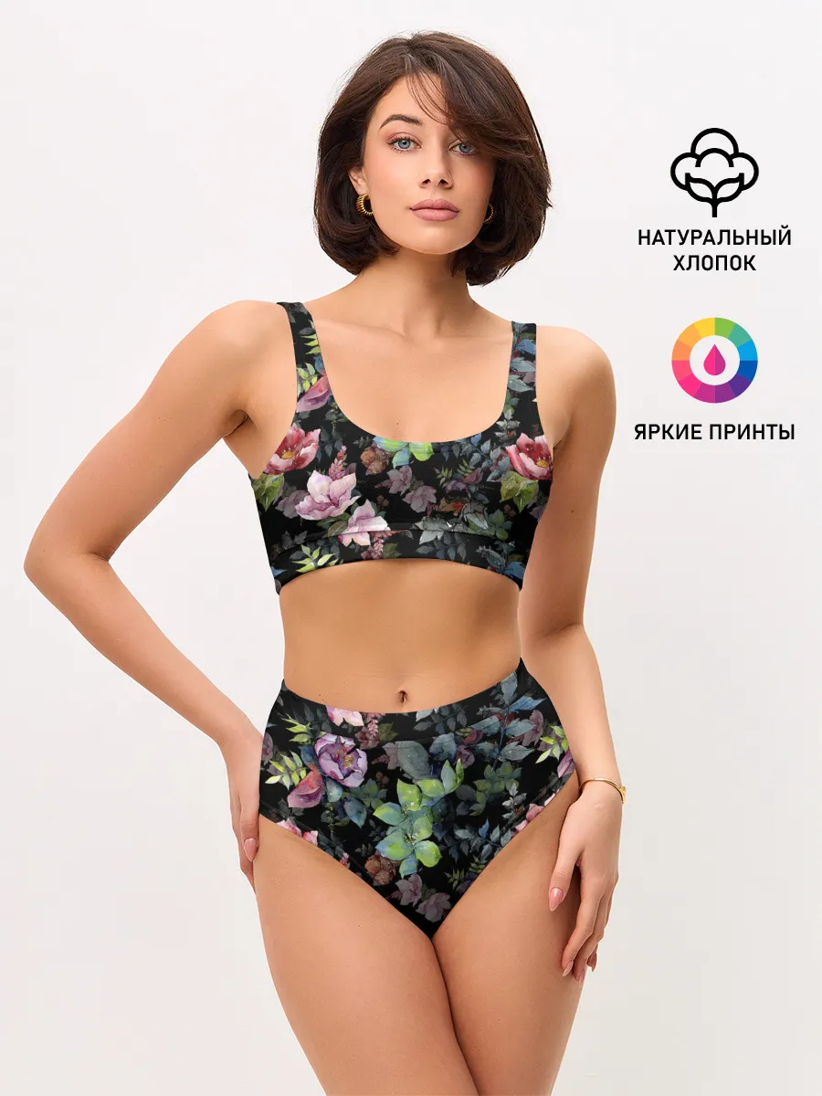 Женские топ и трусы / Цветочный сад