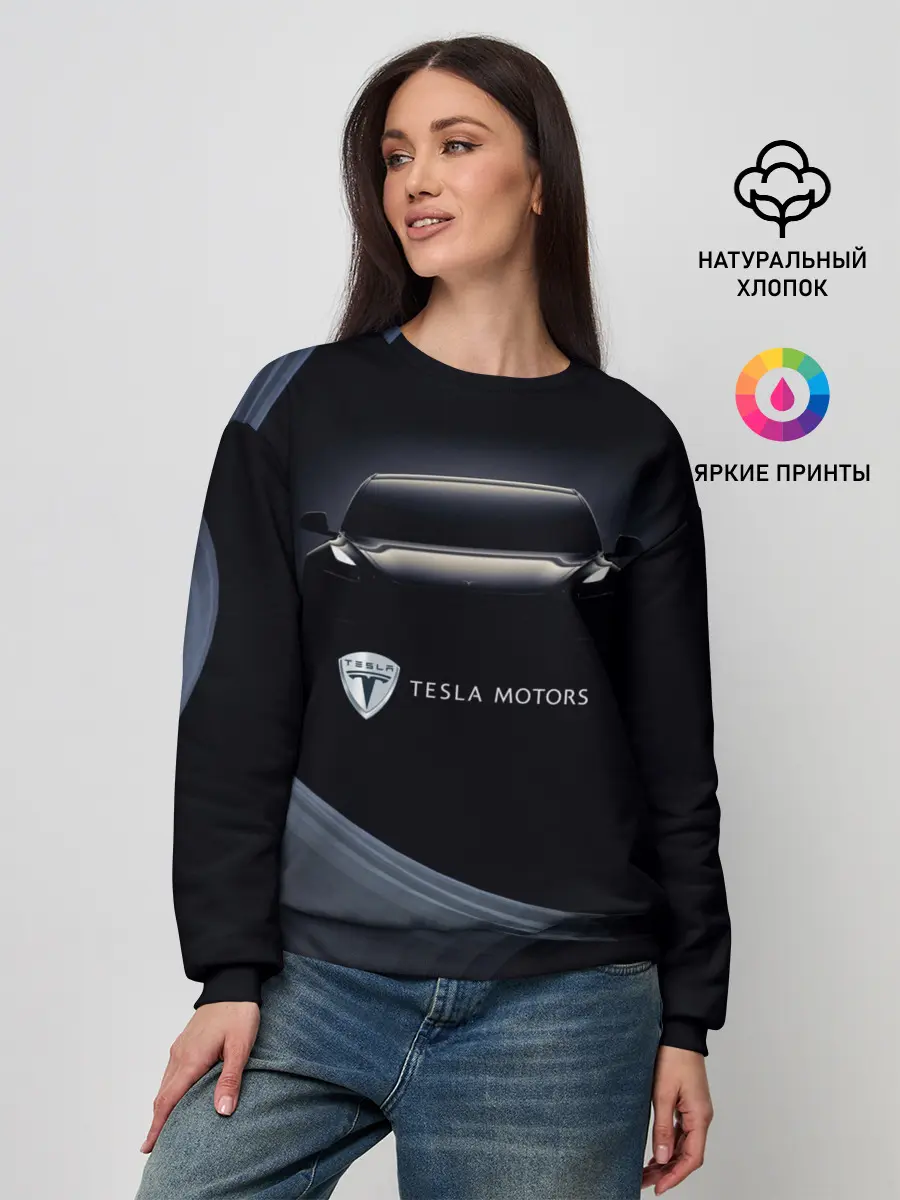 Женский свитшот / Tesla Model 3