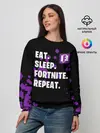 Женский свитшот / Eat Sleep Fortnite Repeat