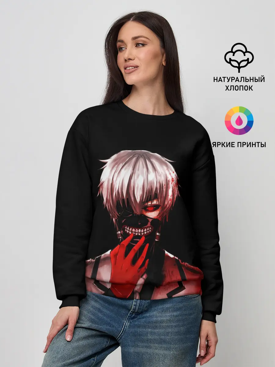 Женский свитшот / Ken Kaneki в крови