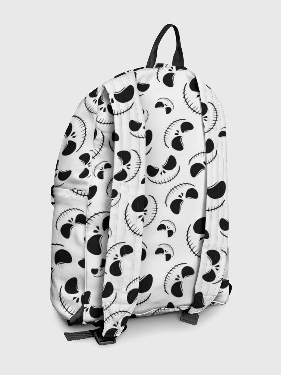 Рюкзак джинсовый / Джек Скеллингтон паттерн лицо