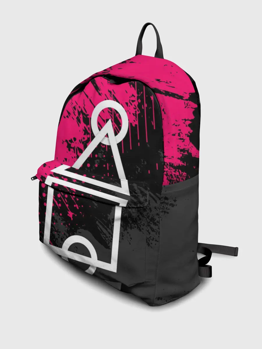 Рюкзак джинсовый / Игра в кальмара | Логотип из интро