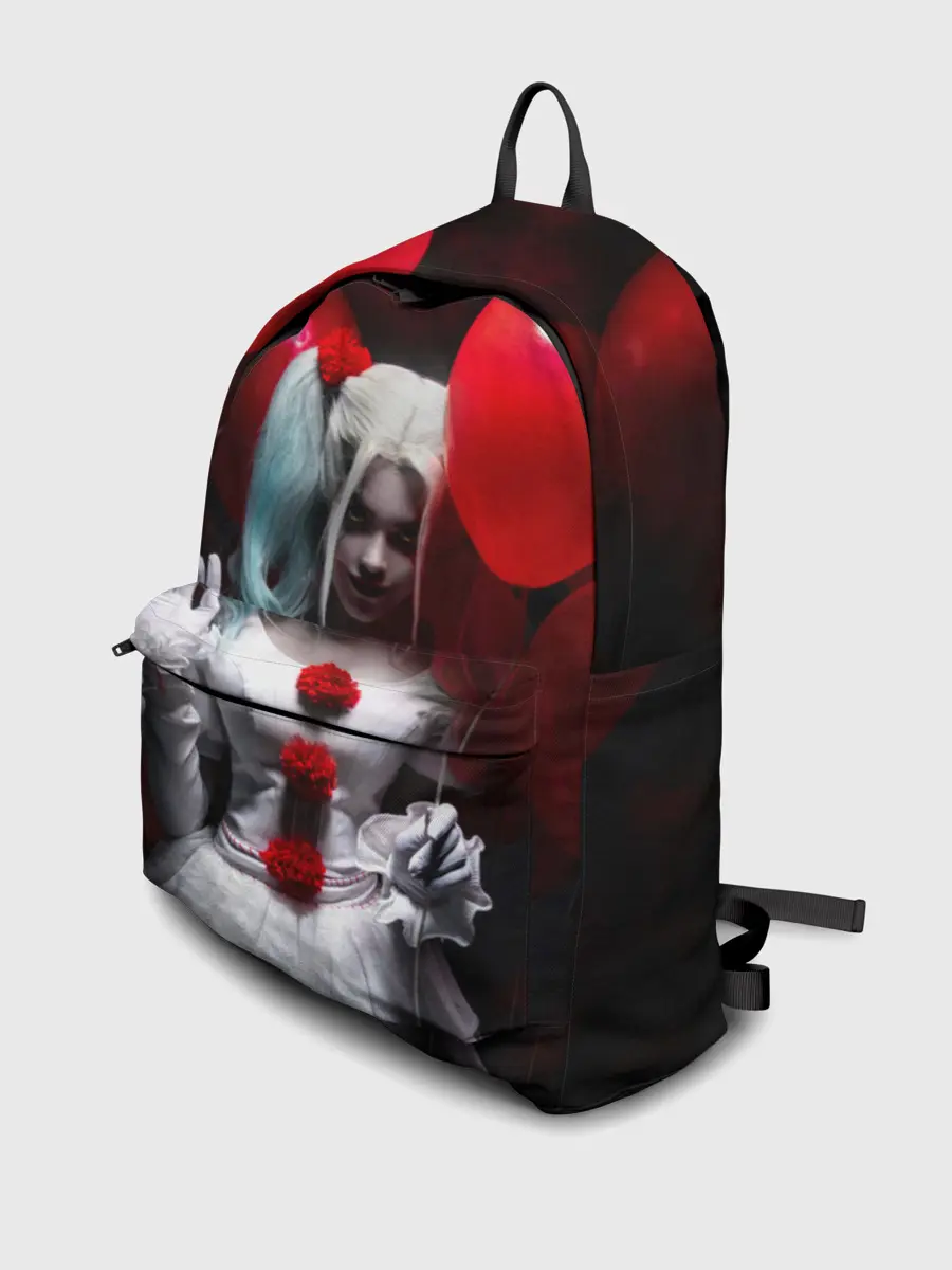 Рюкзак джинсовый / Плохая девочка с красными шарами