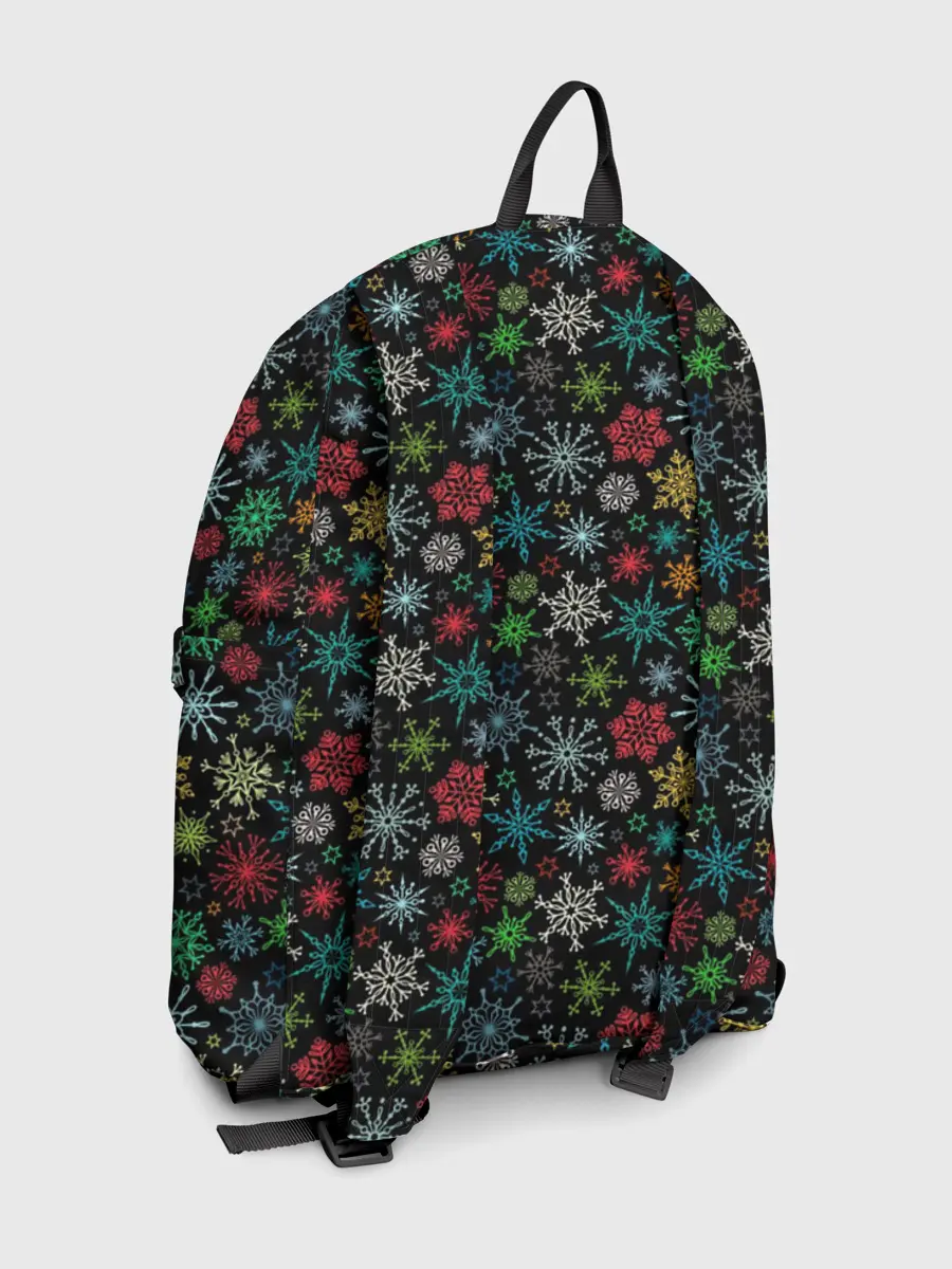 Рюкзак джинсовый / Разноцветные Снежинки