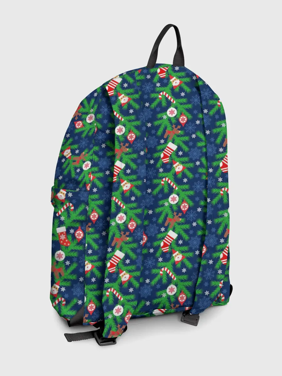 Рюкзак джинсовый / Новогодние Игрушки на Ёлке