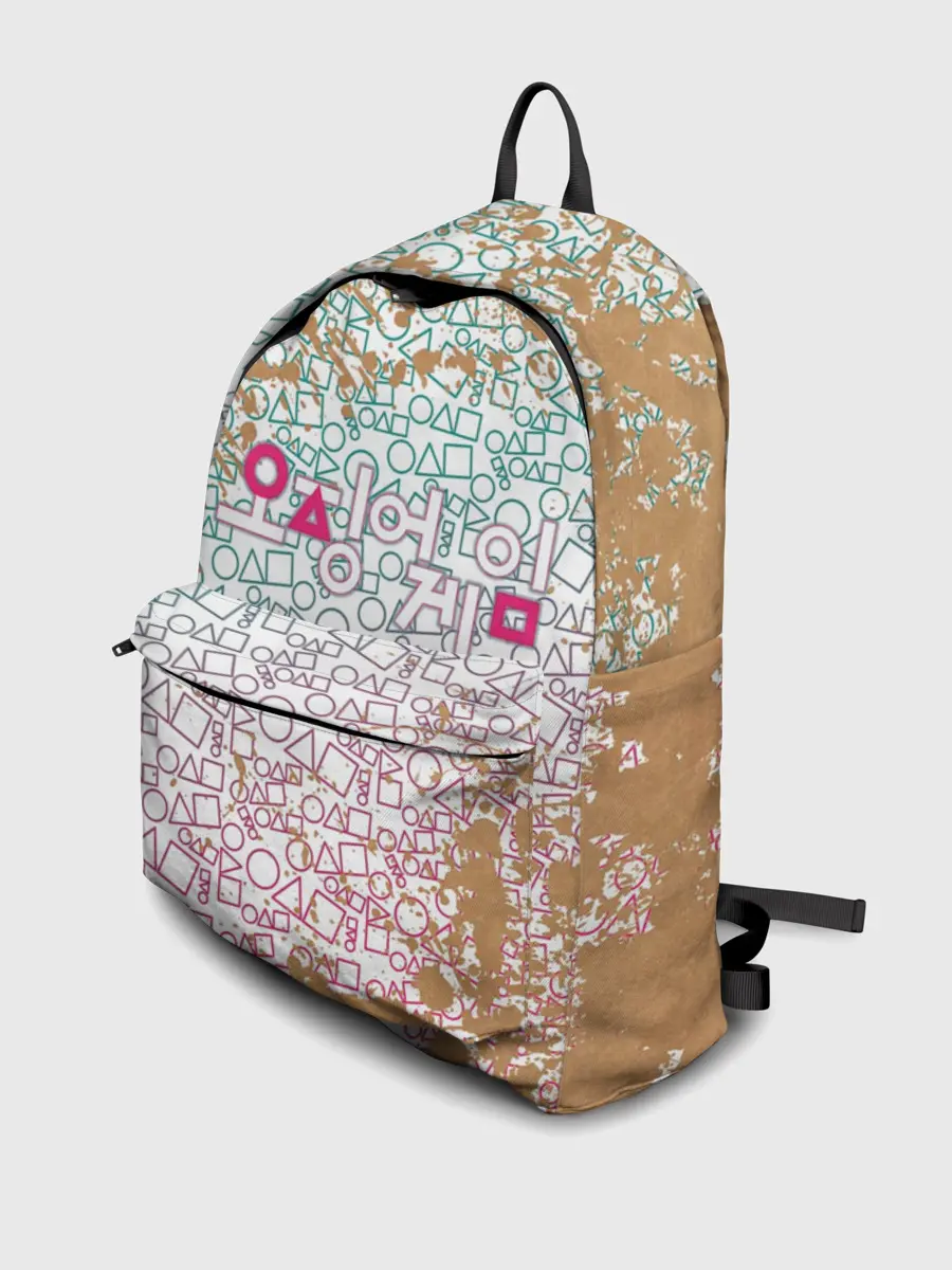 Рюкзак джинсовый / Лого / Игра в кальмара