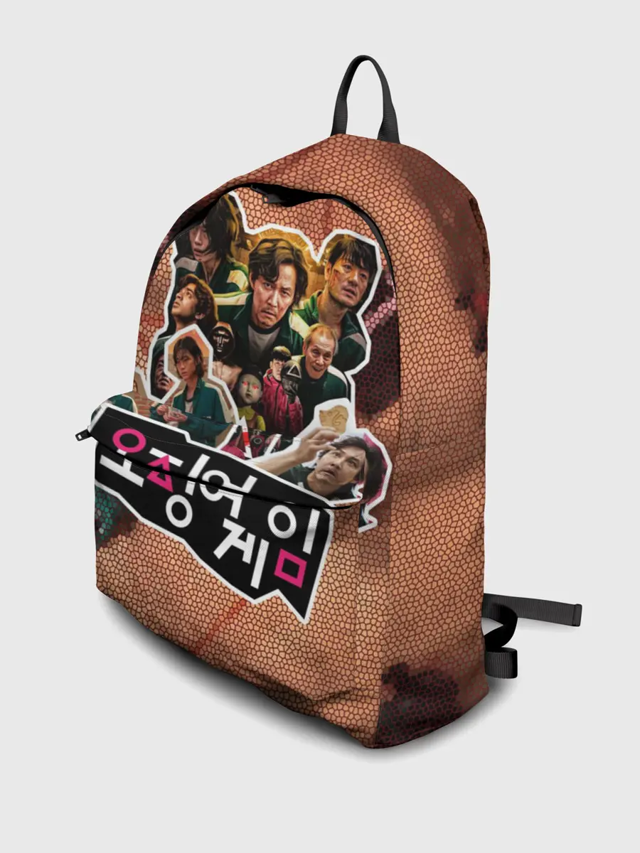 Рюкзак джинсовый / Стикерпак / Игра в кальмара