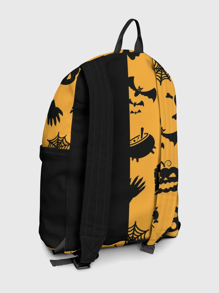 Рюкзак джинсовый / ЧЕРНО-ОРАНЖЕВЫЙ ХЭЛЛОУИН