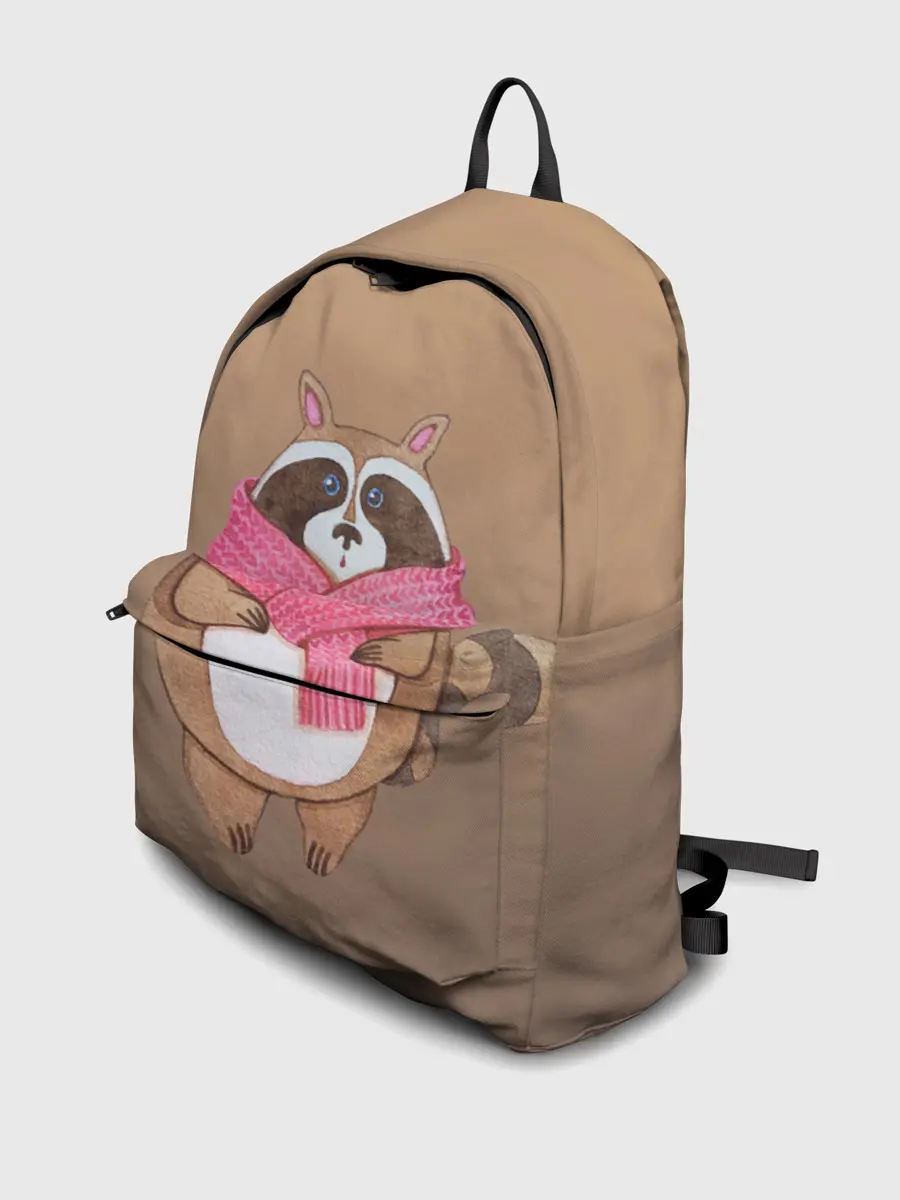 Рюкзак джинсовый / акварельный енотик