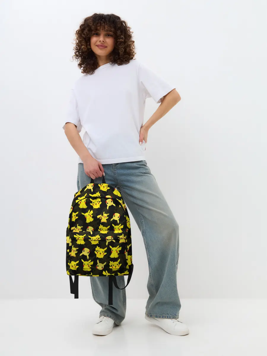 Рюкзак джинсовый / ПИКАЧУ ПАТТЕРН / PIKA PIKACHU /