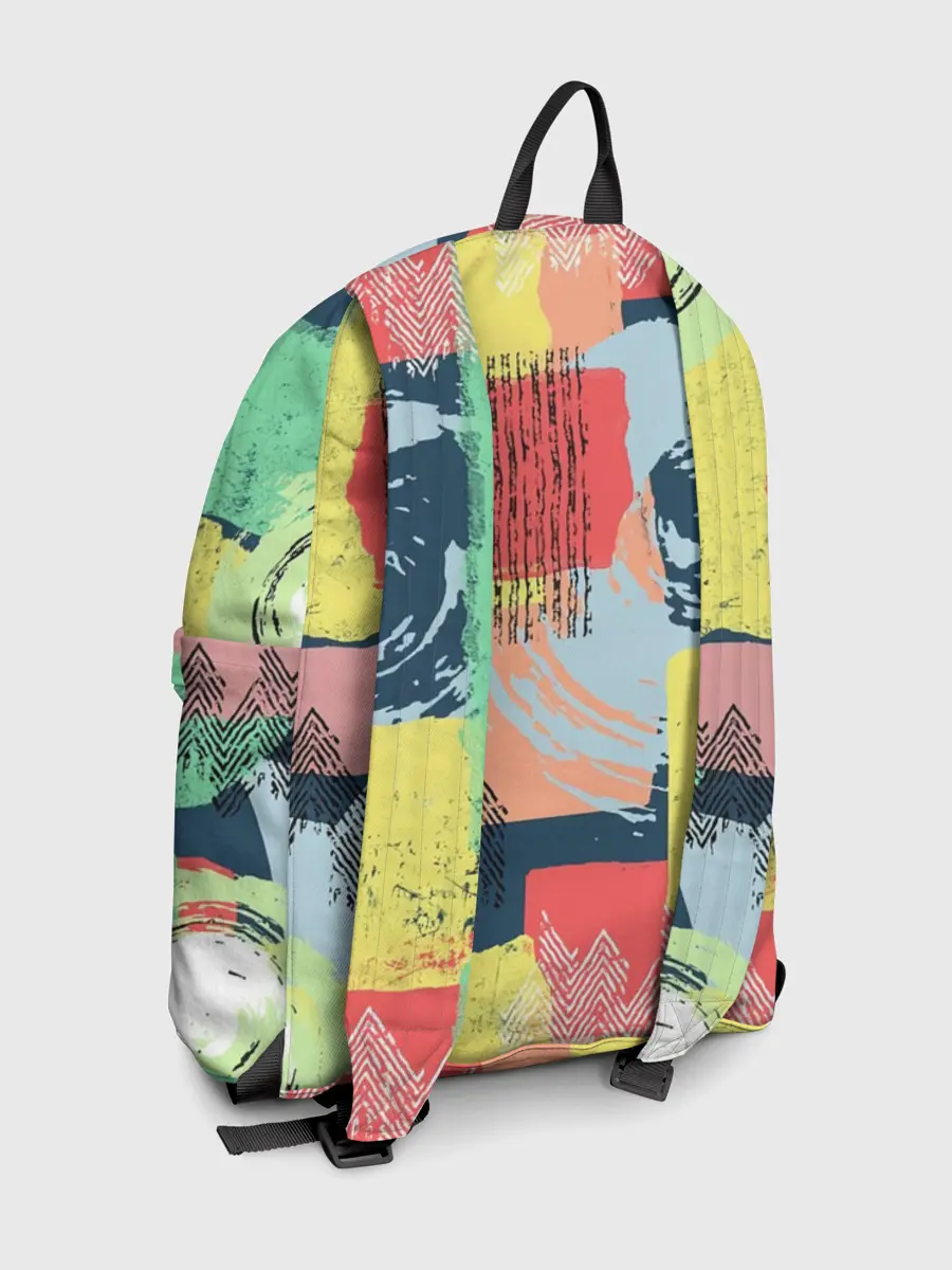 Рюкзак джинсовый / Желто-зеленый тай-дай