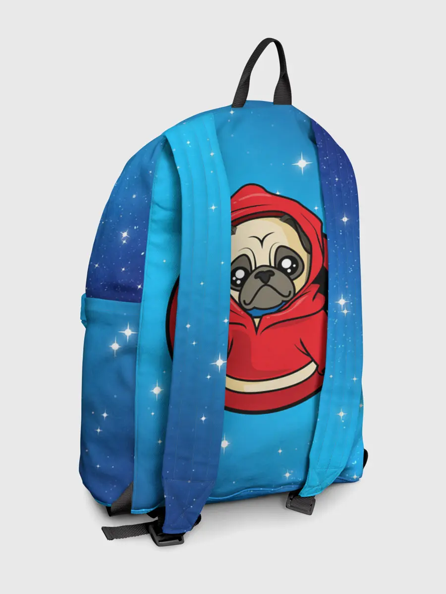 Рюкзак джинсовый / Мопс в толстовке