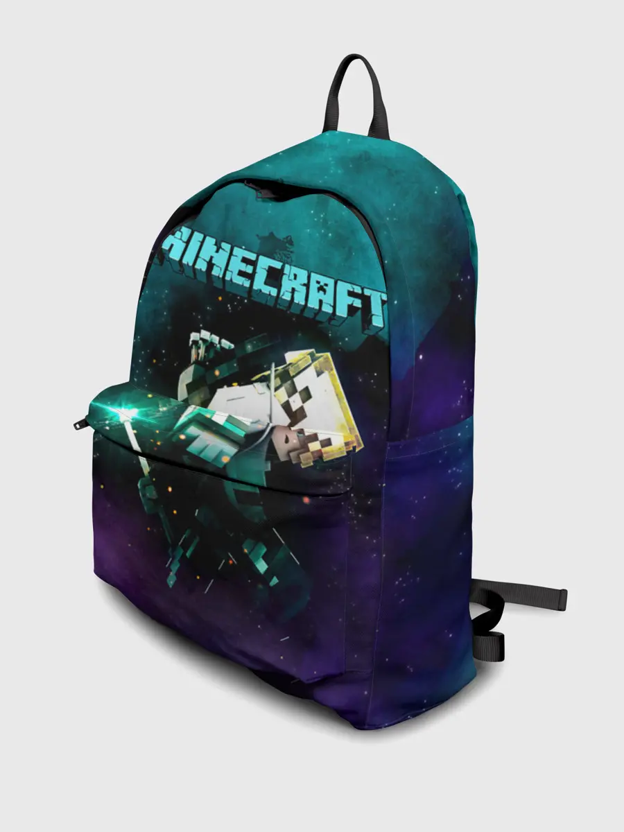 Рюкзак джинсовый / Стив в космосе - Майнкрафт