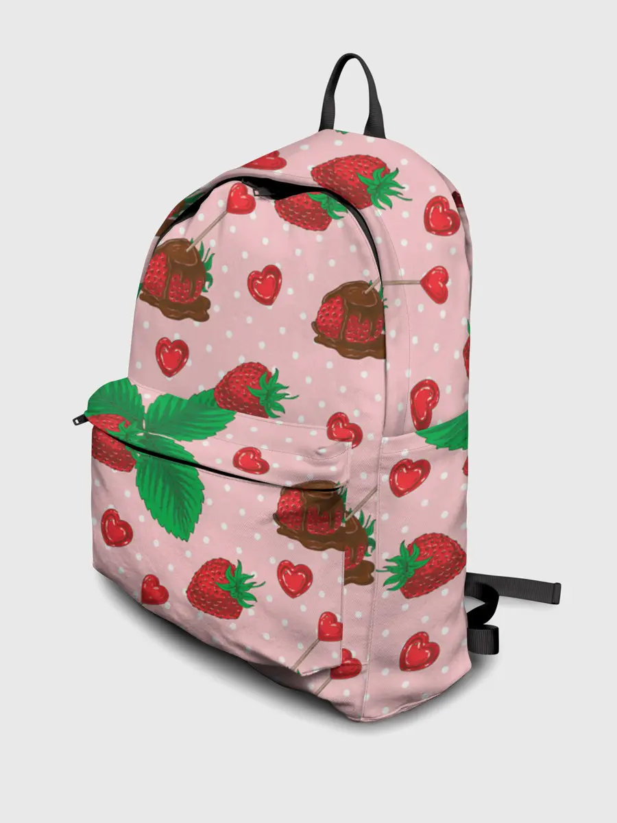 Рюкзак джинсовый / Клубника в шоколаде