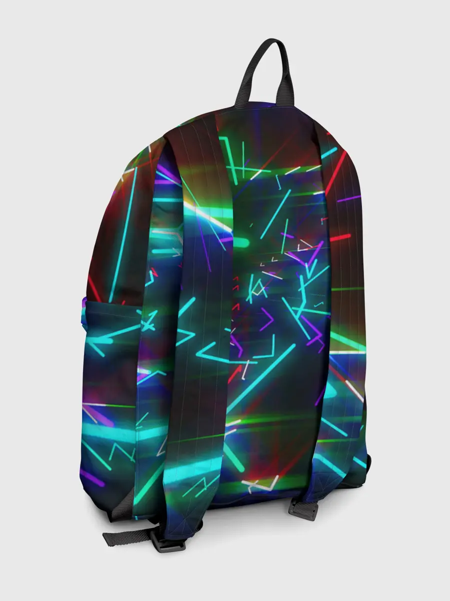 Рюкзак джинсовый / Неоновая ведьма с волком