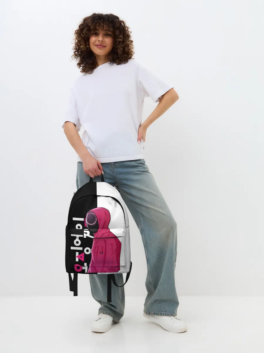 Рюкзак джинсовый / Игра в кальмара / Squid Game.