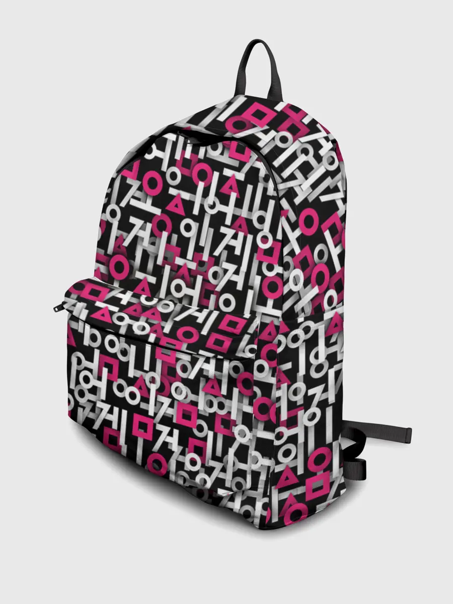 Рюкзак джинсовый / Узор из Игры в кальмара