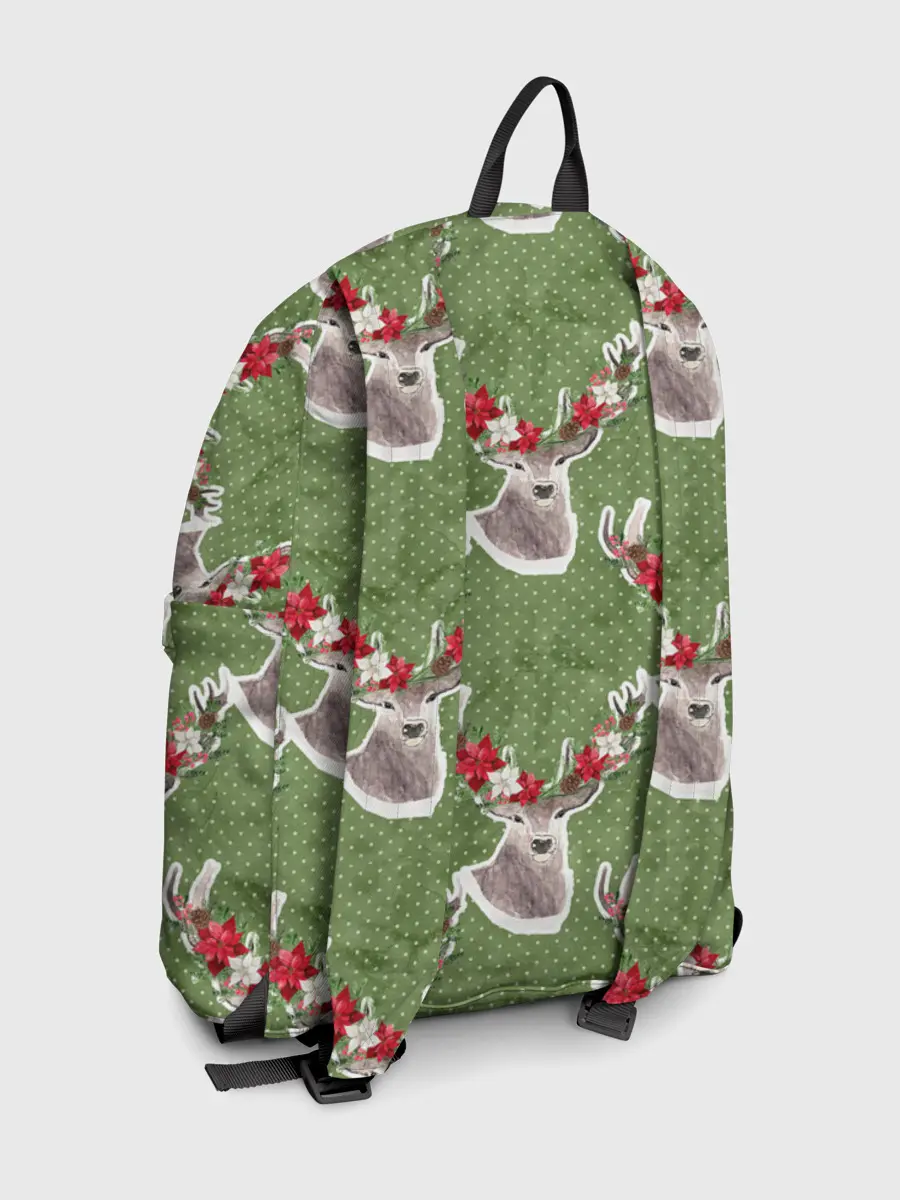 Рюкзак джинсовый / Новогодние олени 2022