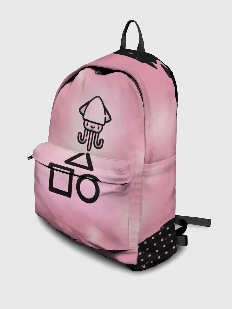 Рюкзак джинсовый / МИЛЫЙ КАЛЬМАР | ТРЕУГОЛЬНИК КВАДРАТ КРУГ