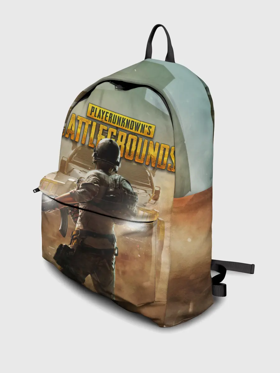 Рюкзак джинсовый / PUBG СОЛДАТ В ШЛЕМЕ | ПАБГ