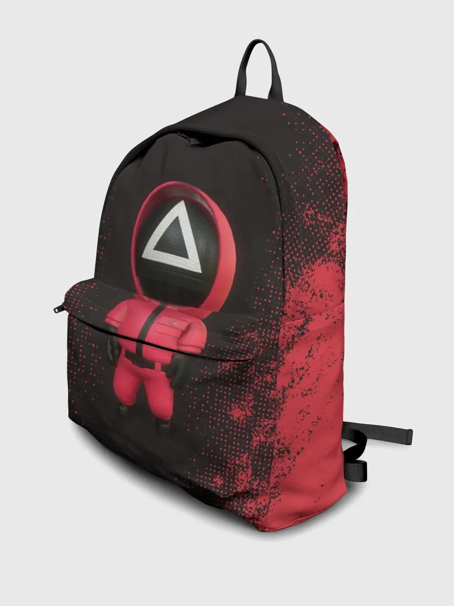 Рюкзак джинсовый / ИГРА В КАЛЬМАРА | СОТРУДНИК ТРЕУГОЛЬНИК