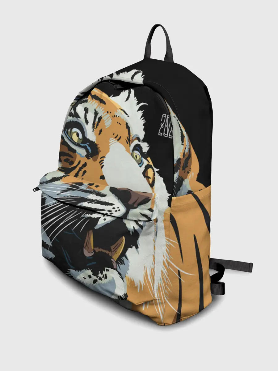 Рюкзак джинсовый / Тигр перед атакой