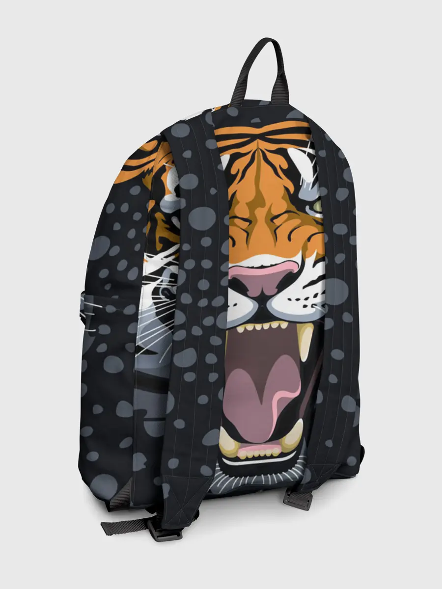 Рюкзак джинсовый / Амурский тигр в ночи