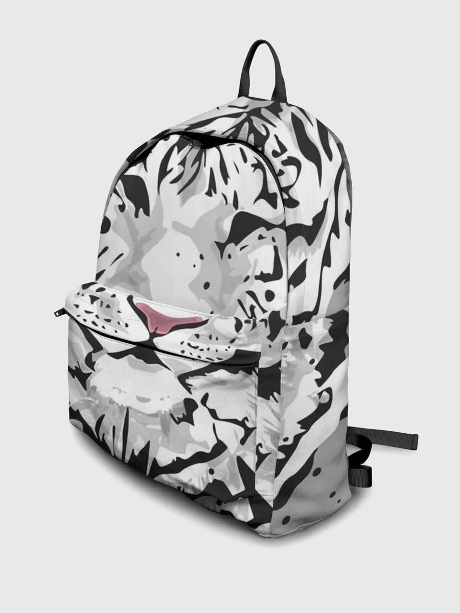 Рюкзак джинсовый / Белый снежный тигр