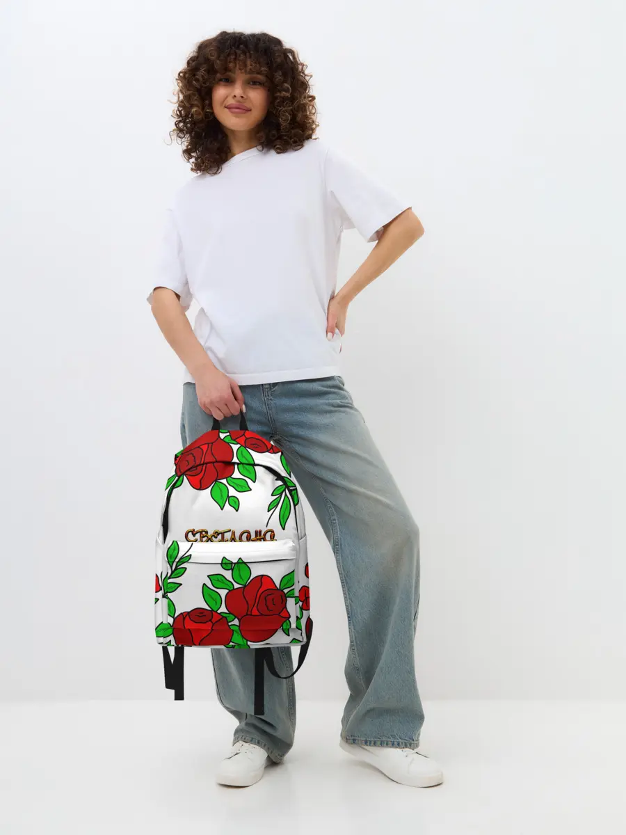Рюкзак джинсовый / Светлана в розах