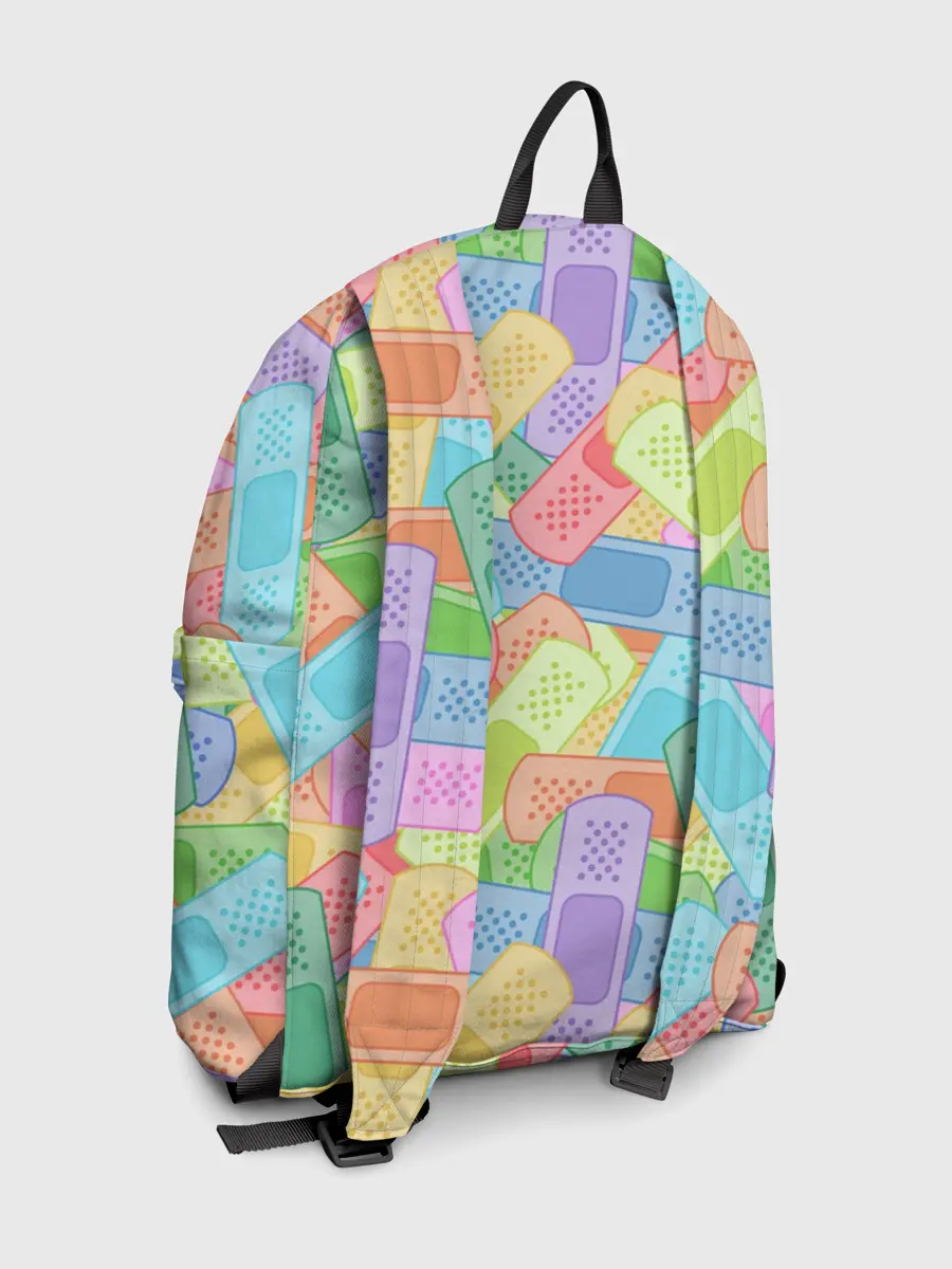 Рюкзак джинсовый / Цветные пластыри