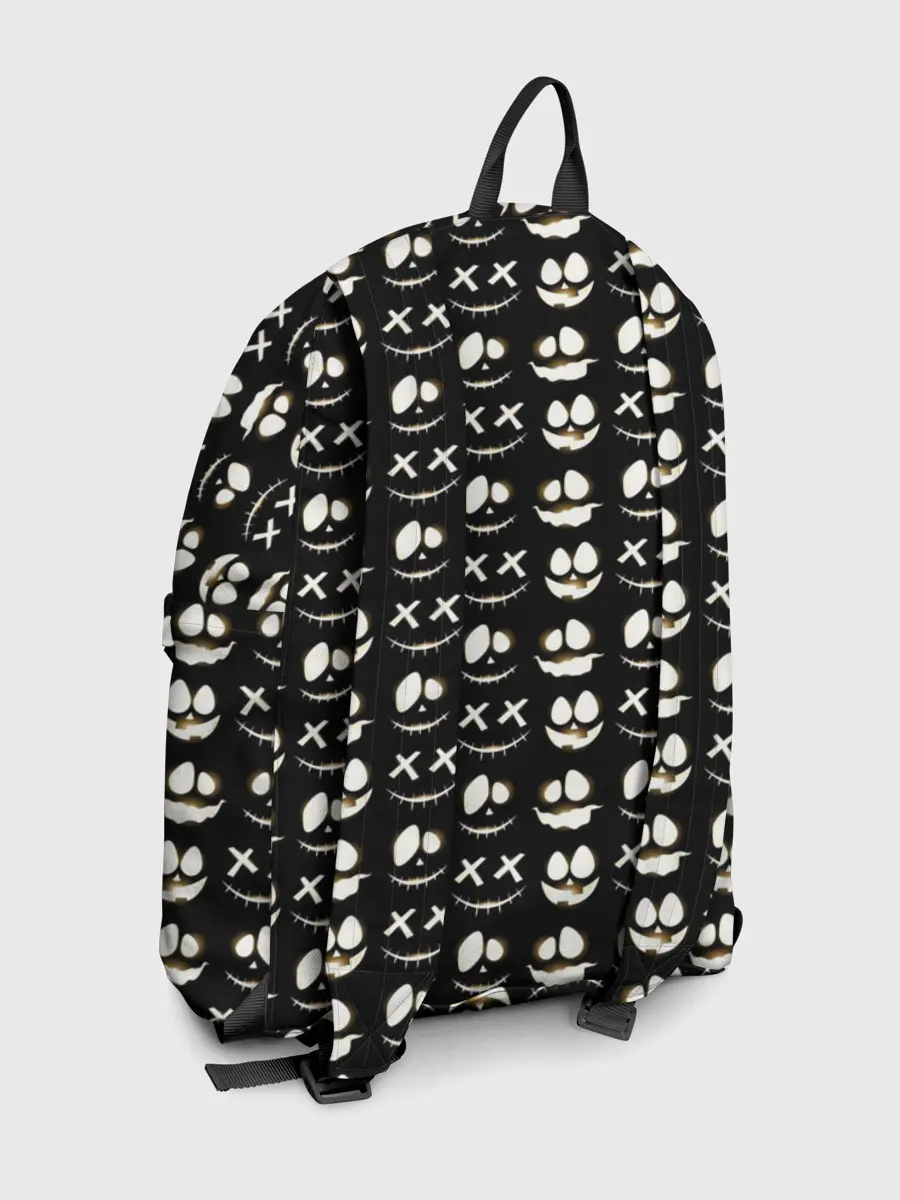 Рюкзак джинсовый / Прикольные смайлы Хэллоуин 2 / Halloween 2