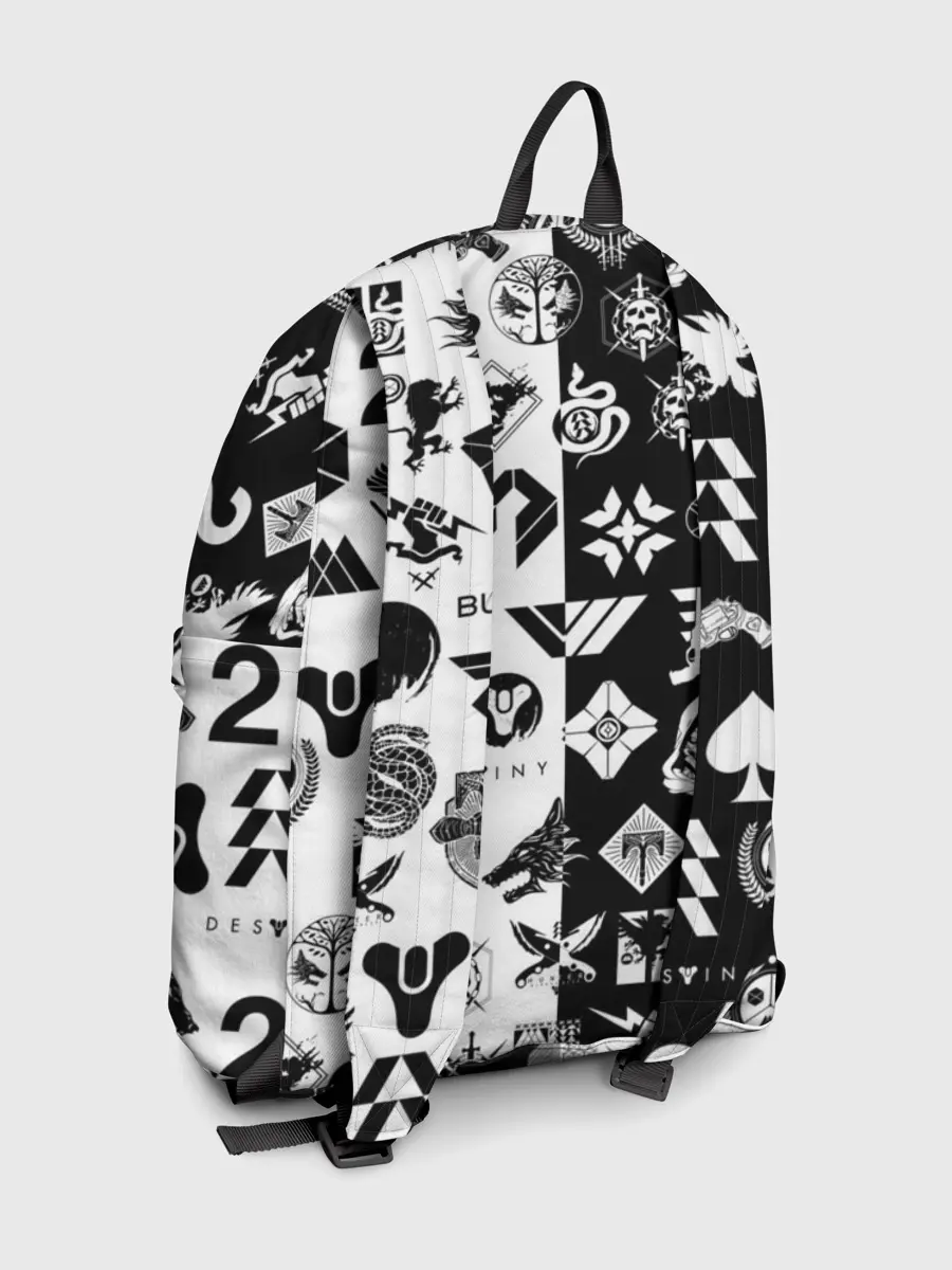 Рюкзак джинсовый / DESTINY LOGOBOMBING ЧЁРНО БЕЛОЕ