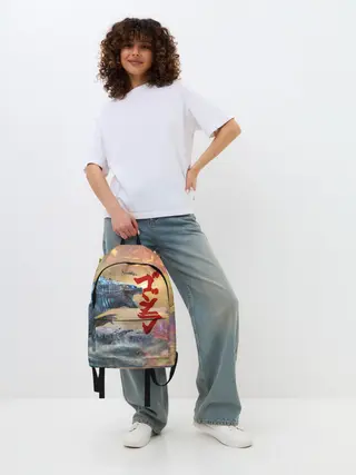 Рюкзак джинсовый / ГОДЗИЛЛА АТАКУЕТ!