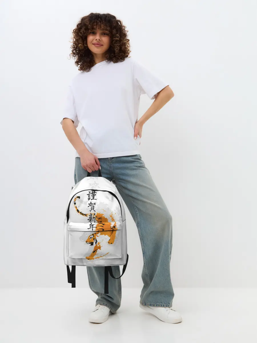 Рюкзак джинсовый / Китайский тигр