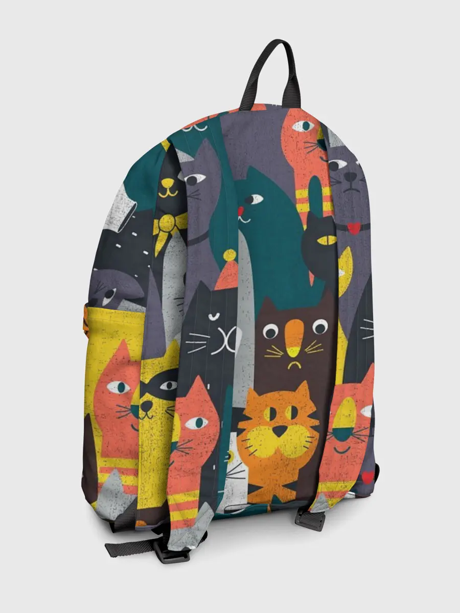 Рюкзак джинсовый / крутые коты