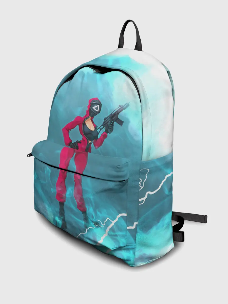 Рюкзак джинсовый / ОХРАНА НА ЧЕКУ | ТРЕУГОЛЬНИК