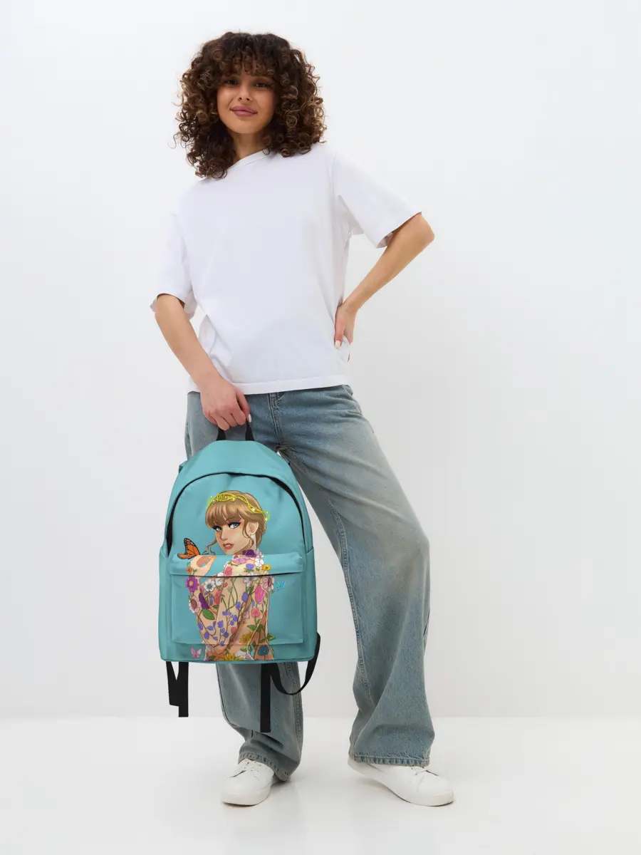 Рюкзак джинсовый / Тейлор в цветах