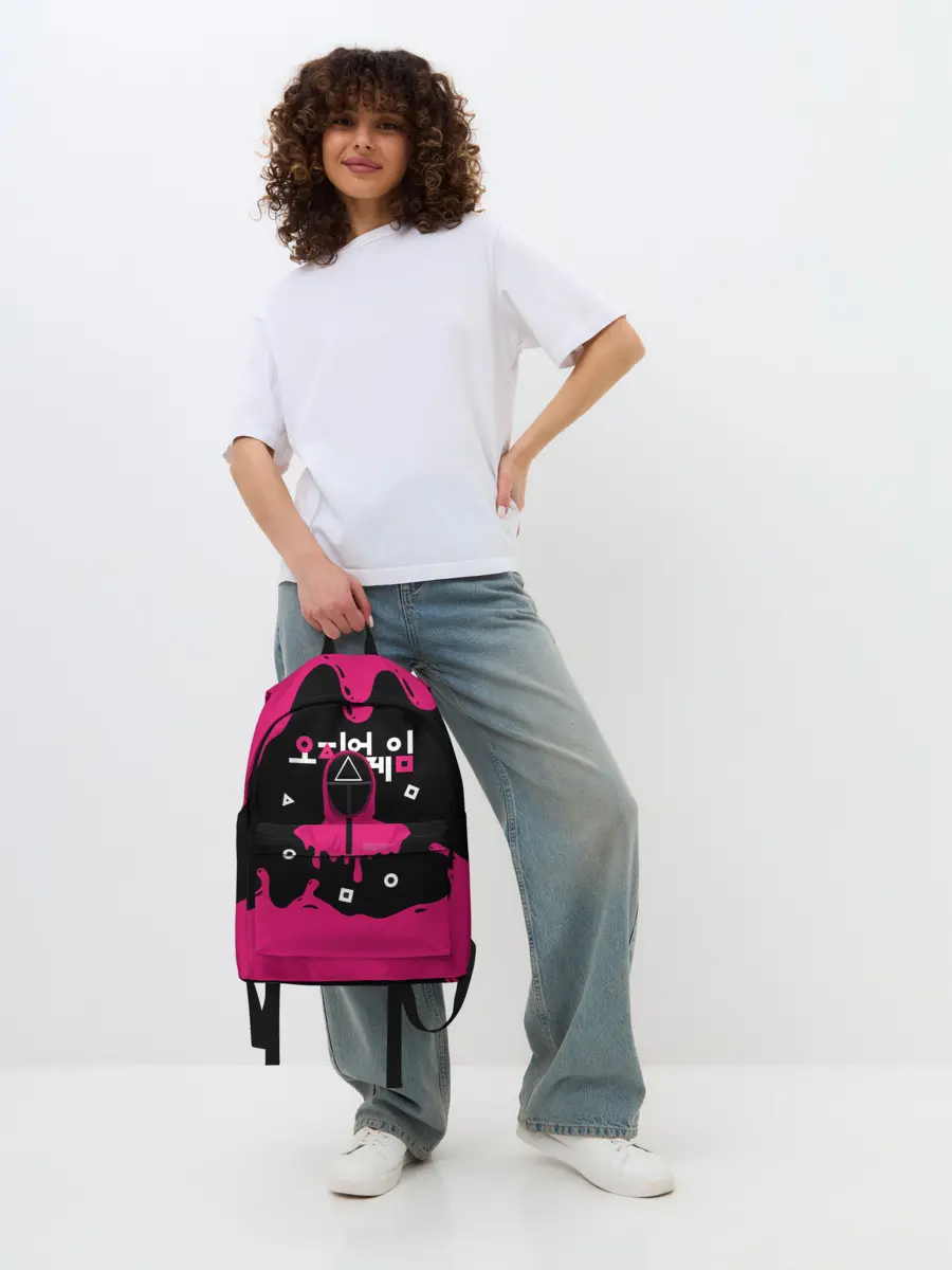 Рюкзак джинсовый / Игра в кальмара стража под прикрытием.