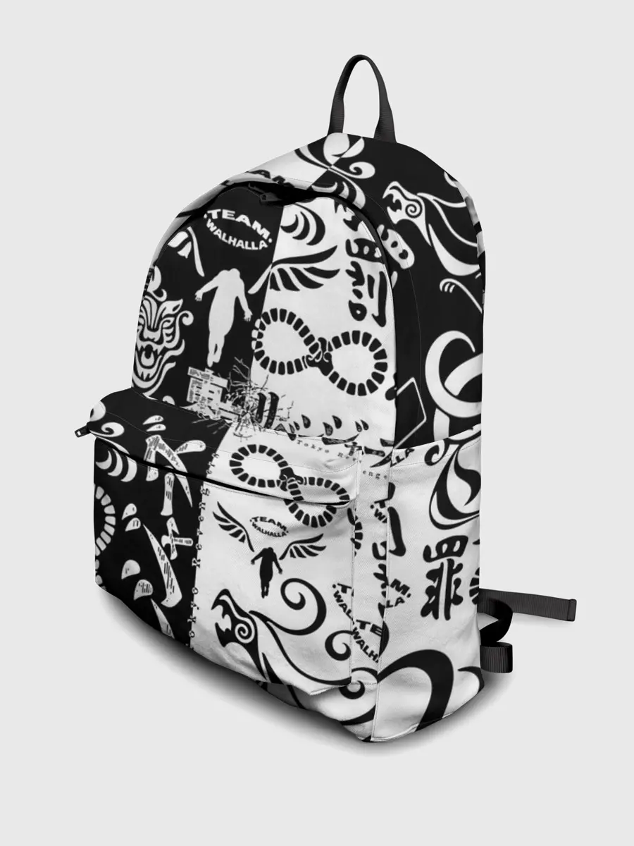 Рюкзак джинсовый / ТОКИЙСКИЕ МСТИТЕЛИ ЛОГОБОМБИНГ ЧБ