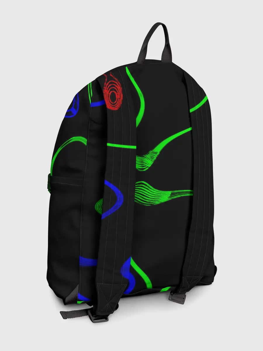 Рюкзак джинсовый / Неоновый хаос 3D/Neon chaos 3D