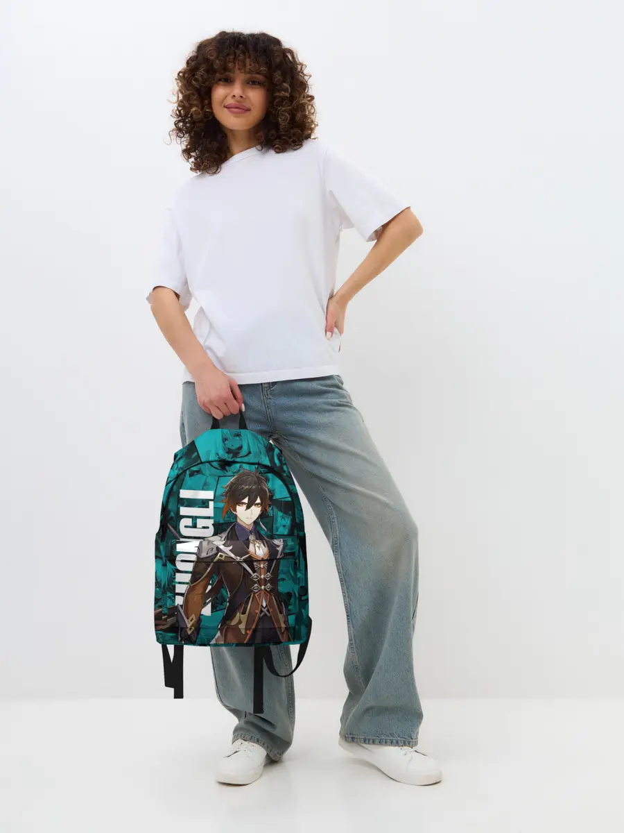 Рюкзак джинсовый / Чжун Ли , Genshin Impact