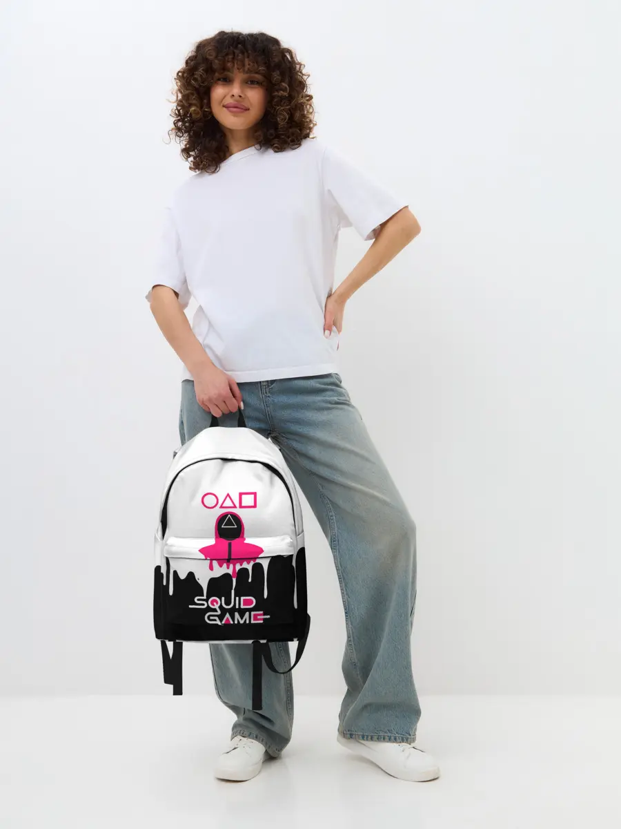 Рюкзак джинсовый / Игра в кальмара