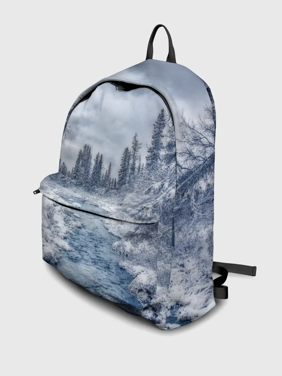 Рюкзак джинсовый / СНЕЖНЫЙ ПЕЙЗАЖ