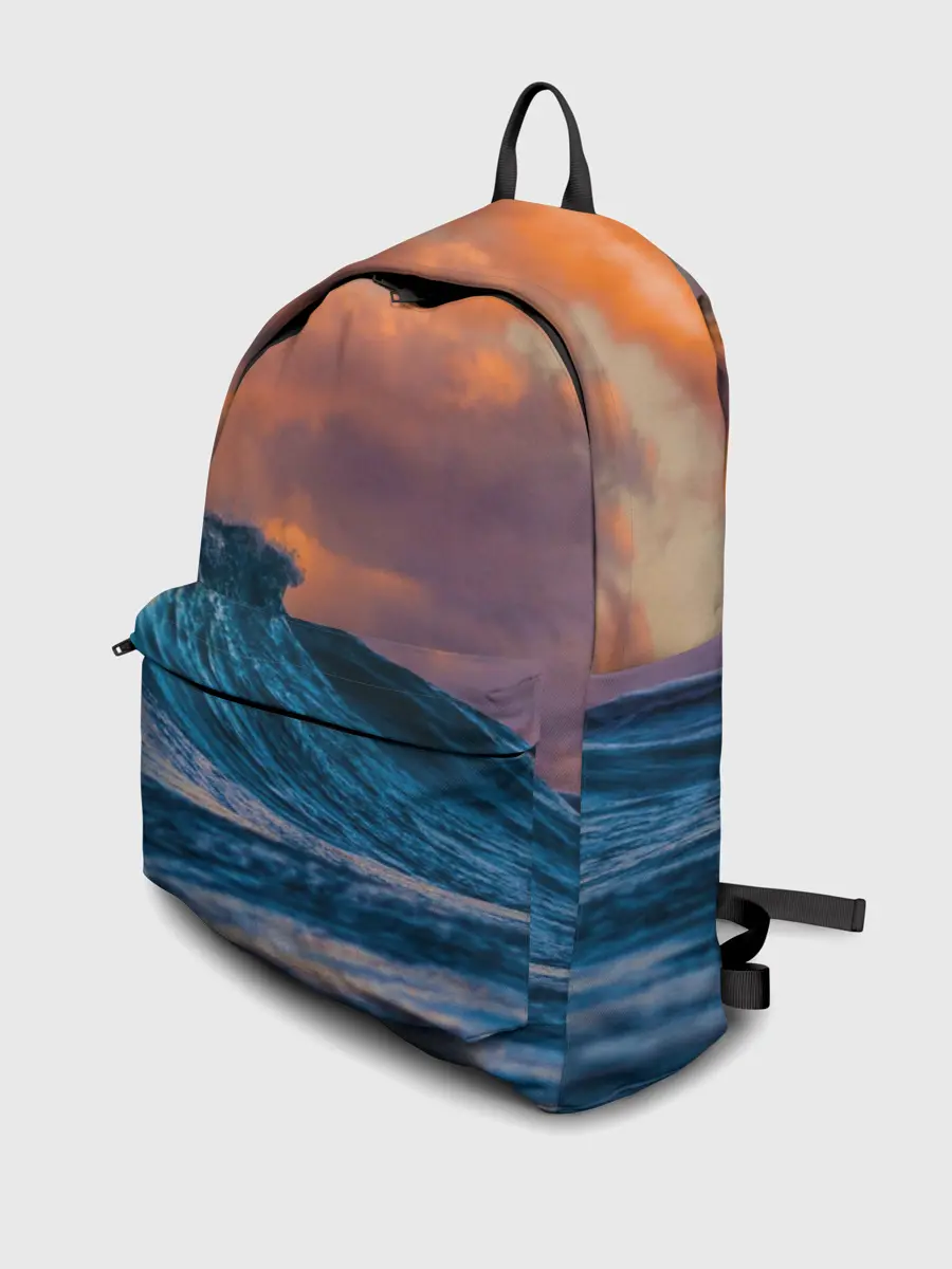 Рюкзак джинсовый / Закат над волной
