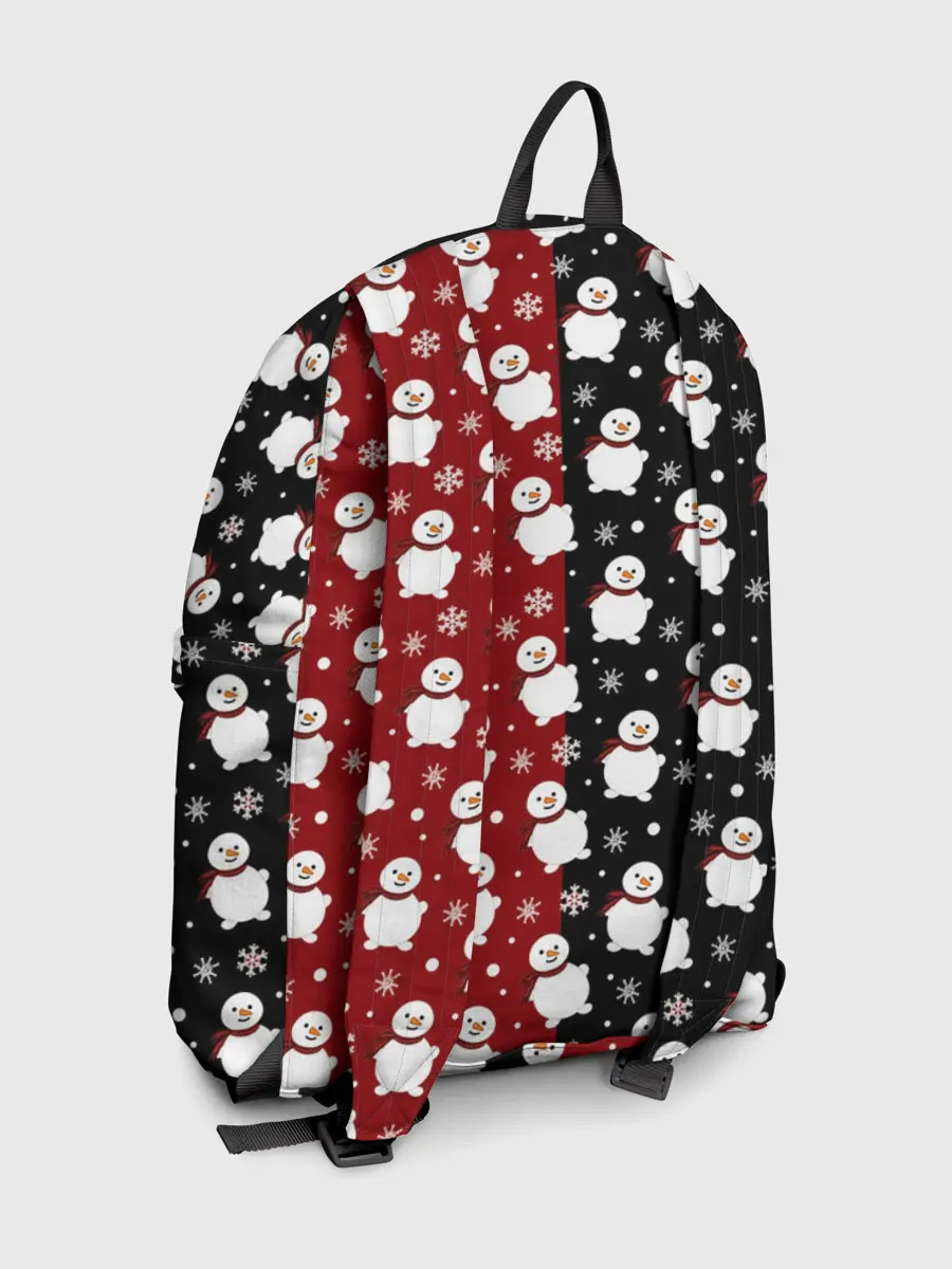 Рюкзак джинсовый / Снеговики, снежинки и снег