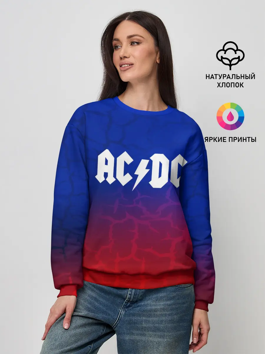 Женский свитшот / AC/DC angel&devil