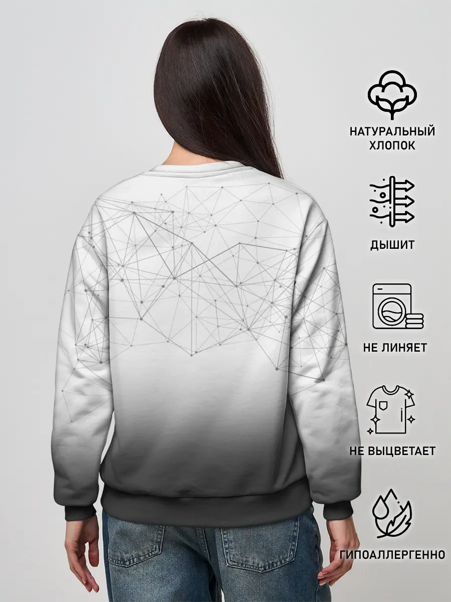 Женский свитшот / Хаски Geometry