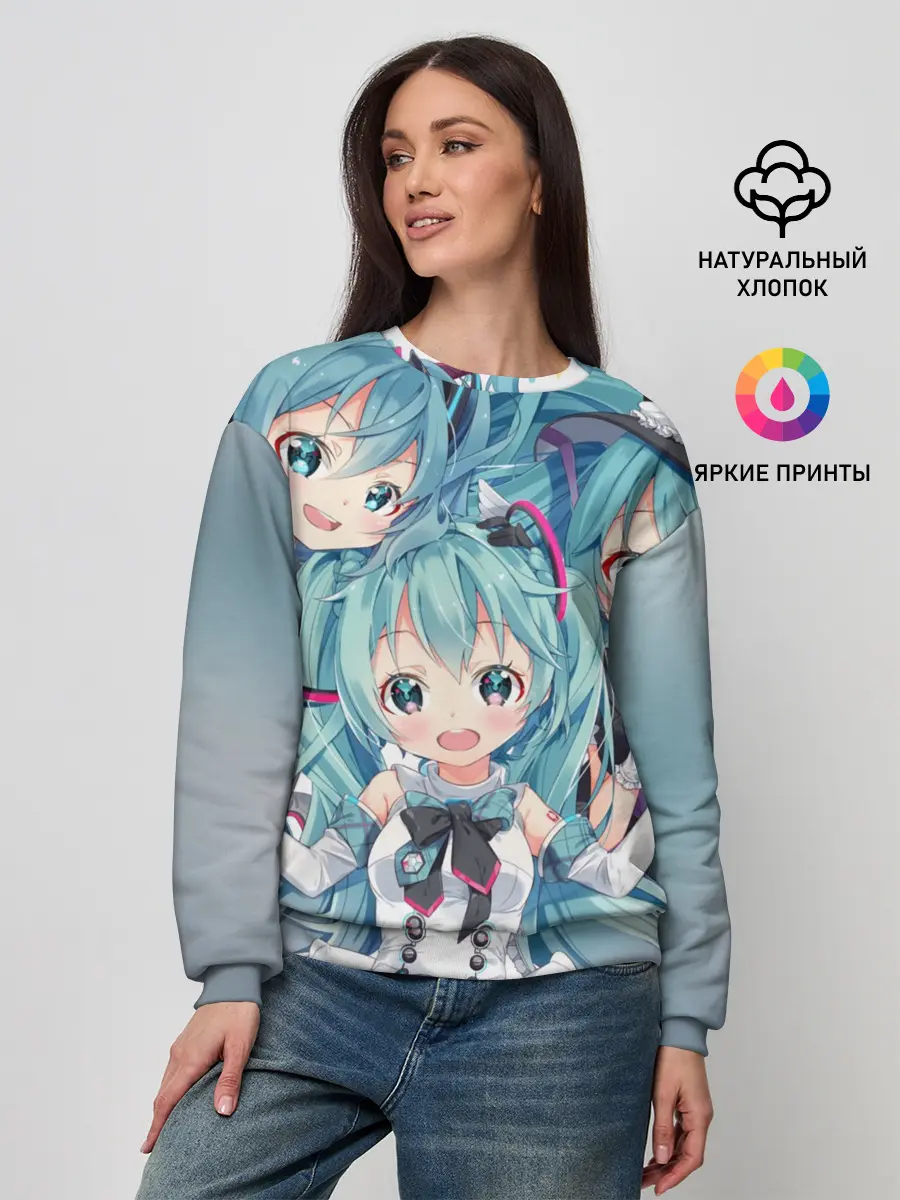 Женский свитшот / Miku множество