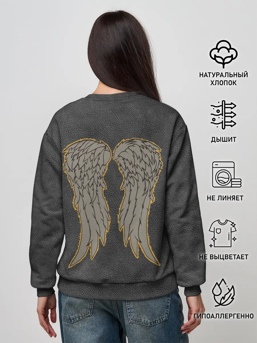 Женский свитшот / Ходячие крылья на спине